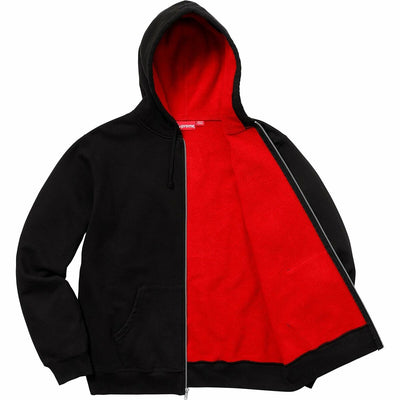 Supreme Contrast Zip Up Hooded Sweatshirt (SS18)