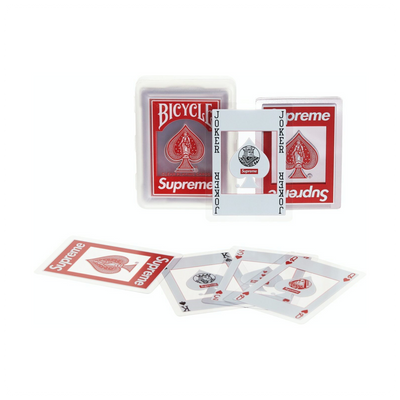 Supreme Bicycle Clear Playing Cards - Red (FW20)